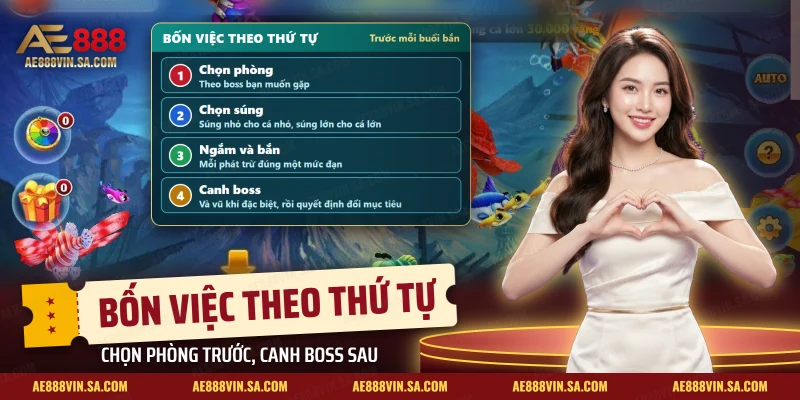 Bốn việc khi chơi bắn cá Long Vương từ chọn phòng đến canh boss