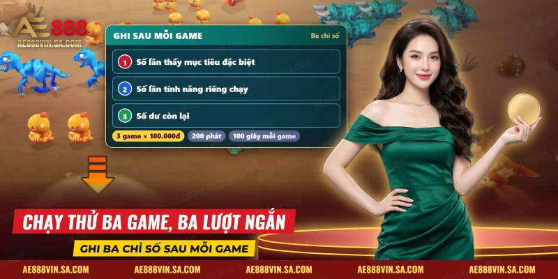 Ba chỉ số cần ghi sau mỗi lượt chạy thử một game bắn cá JILI