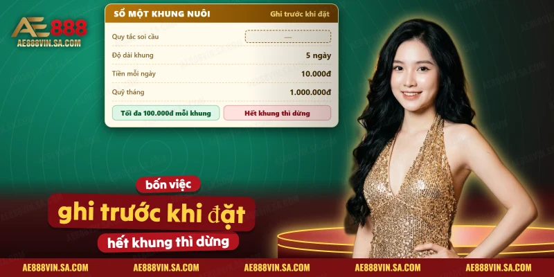 Sổ ghi một lần nuôi khung lô đề với quy tắc soi cầu, độ dài khung và tiền mỗi ngày
