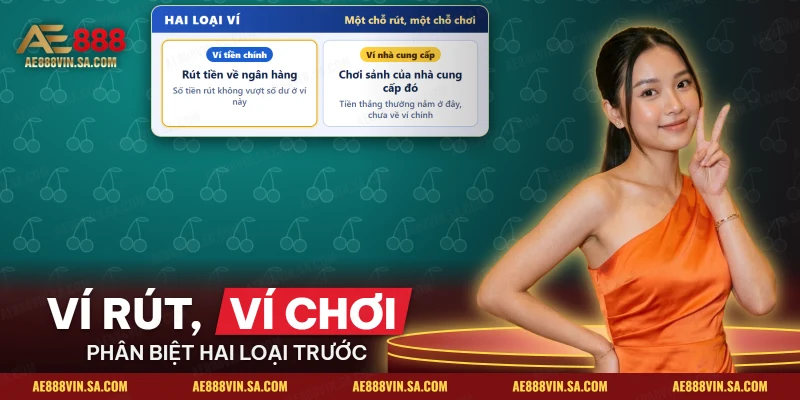 Ví tiền chính và ví của từng nhà cung cấp
